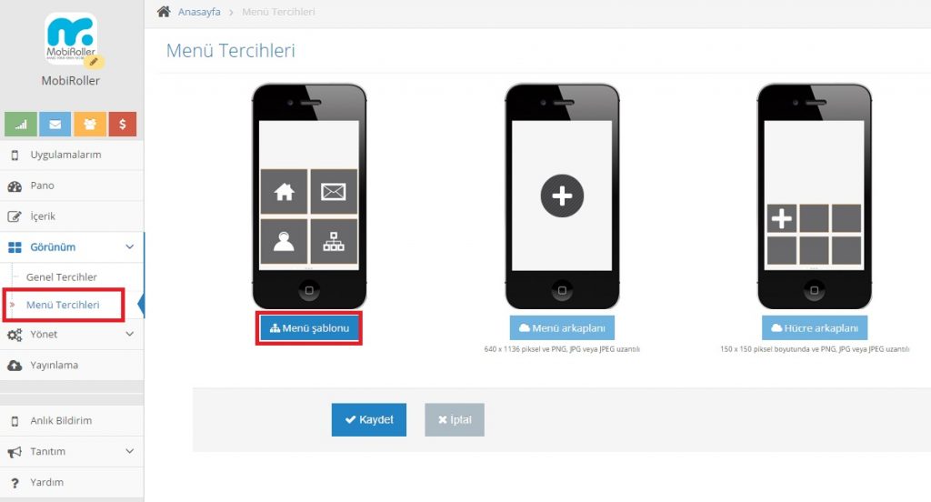 menu1 - Mobiroller Knowledge Base