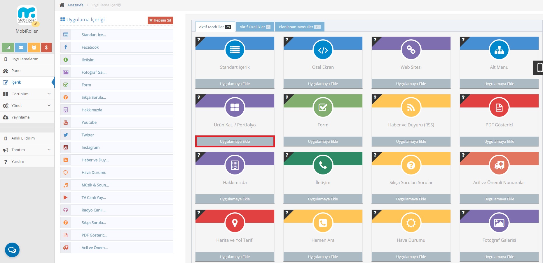 urun1 - Mobiroller Knowledge Base