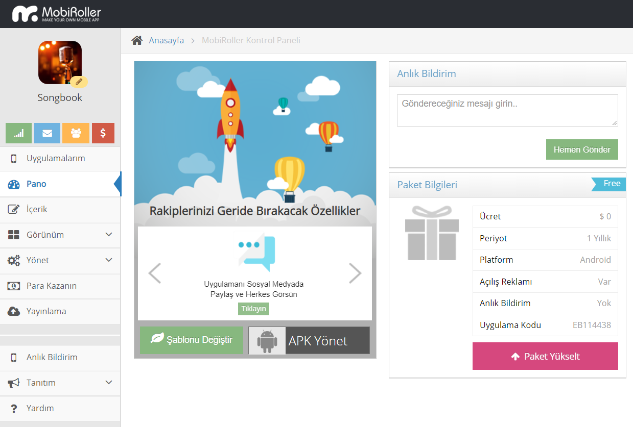 MobiRoller Kontrol Paneli - Mobiroller Knowledge Base
