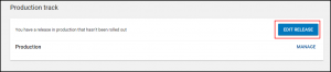 google play console edit release production track