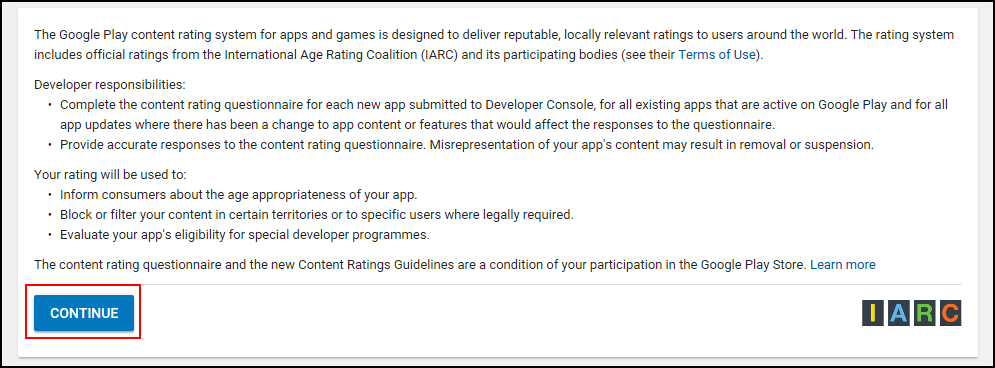 google play content rating system survey