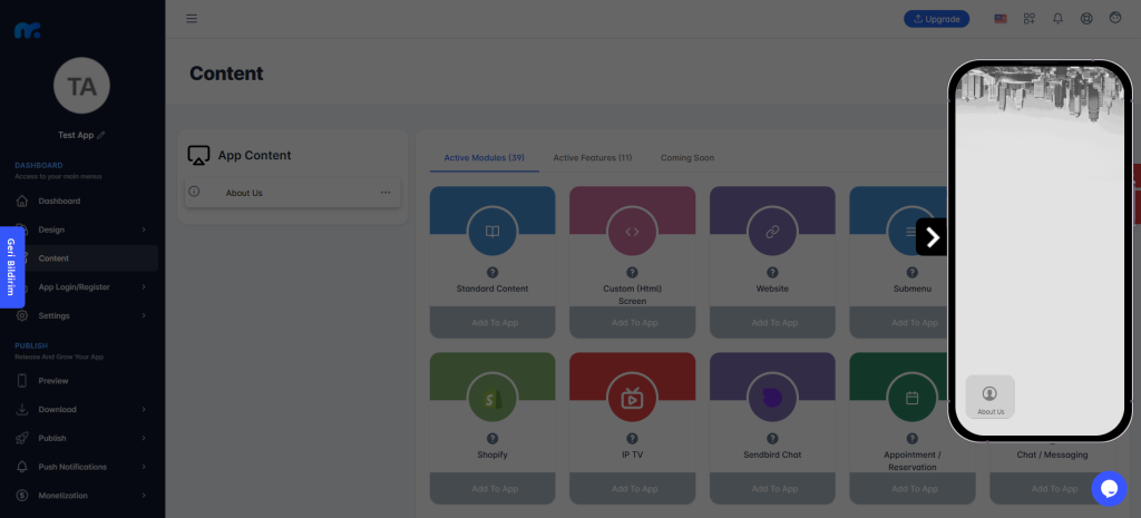 Step 4: Preview Your App - Mobiroller Knowledge Base