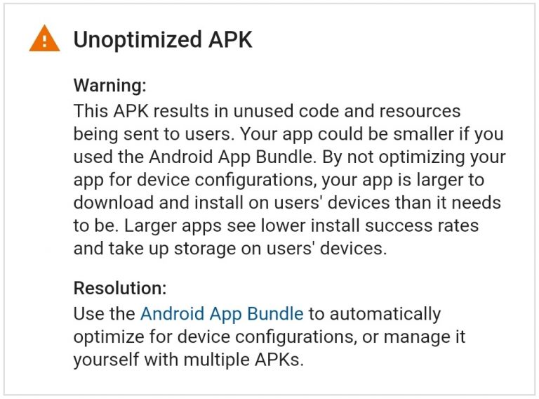 Unoptimized APK Warning Mobiroller Knowledge Base Unoptimized APK Warning Mobiroller Knowledge Base
