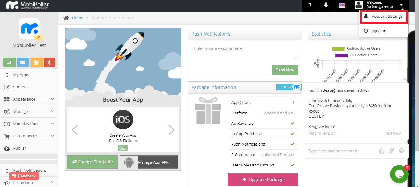 notification - Mobiroller Knowledge Base