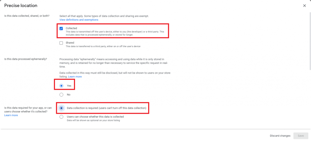 How to Fix Google Play's Data Safety Form Error? - Mobiroller Knowledge ...