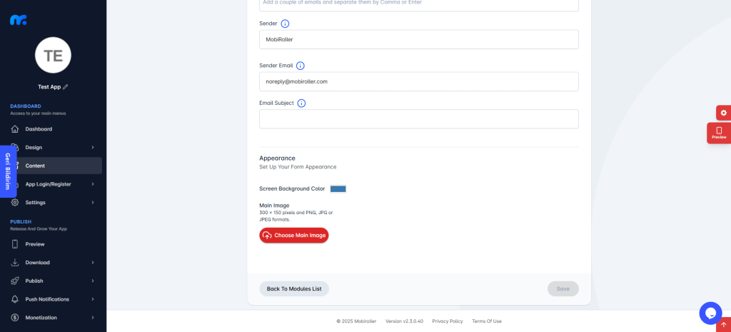 Form - Mobiroller Knowledge Base