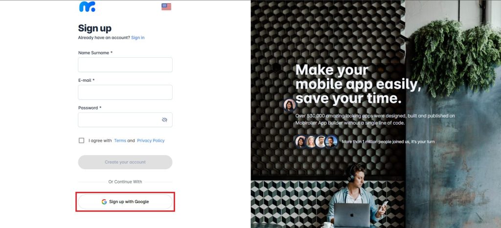 Step 1: Sign-Up and Create Your First App - Mobiroller Knowledge Base