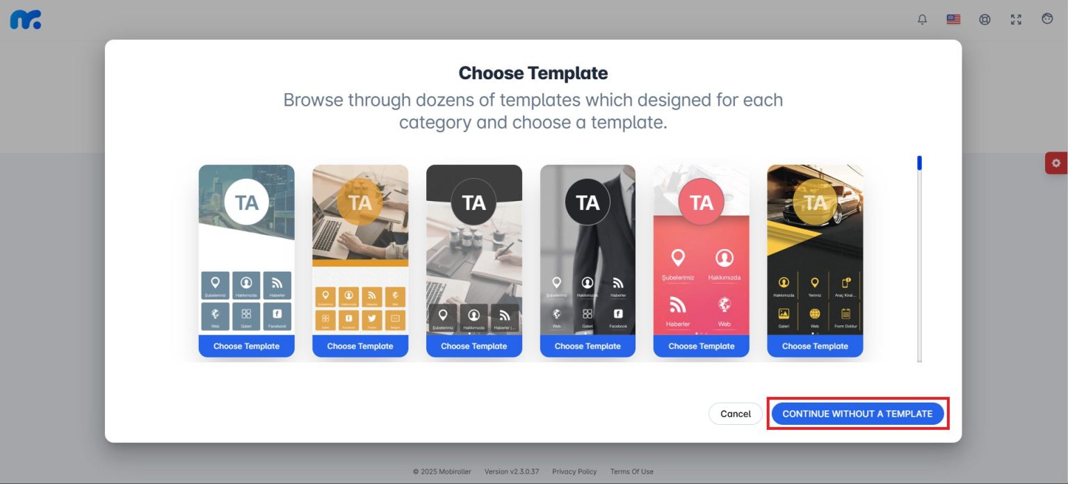 Step 1: Sign-Up and Create Your First App - Mobiroller Knowledge Base